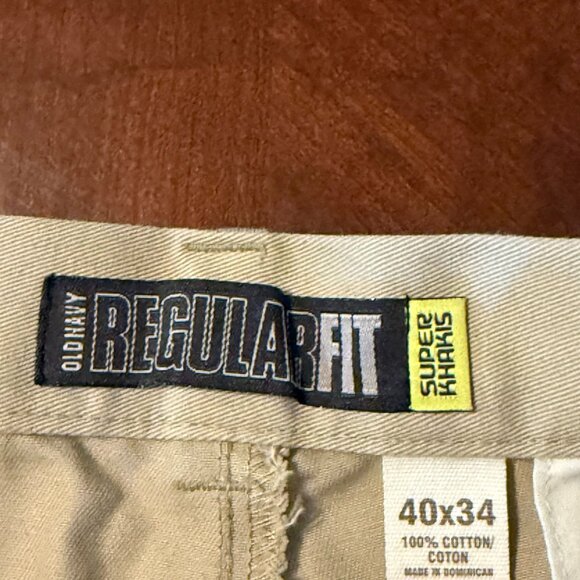 Old Navy Mens Khaki Twill Pants Regular Fit 40x34 - Picture 5 of 14